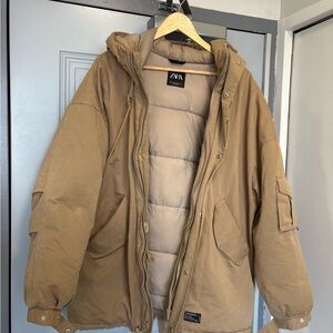 Zara Men's Parka Puffer Coat